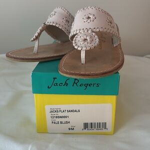 Jack Rogers Jack Flat Sandals, size 9 in pale blush… original box too!